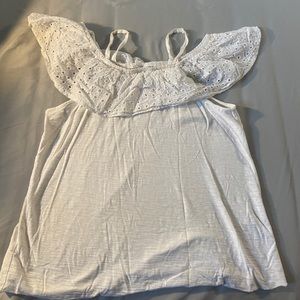 White off shoulder t-shirt from Zara